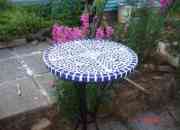 Mesas en mosaico para balcon o jardin segunda mano  Chile