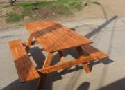 Usado, Mesas para terrazas tipo picnic segunda mano  Chile