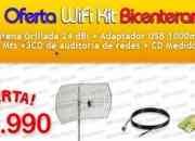 Usado, Antena grillada 24 dbi, adaptador wifi usb, pigta… segunda mano  Chile