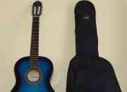 Guitarra acustica nueva color azul marca biscayne segunda mano  Chile