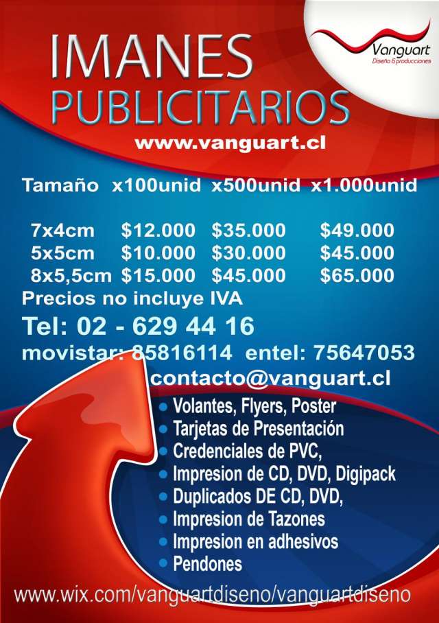 Imanes Publicitarios, Flyers, Volantes, Poster, Credenciales De Pvc En ...