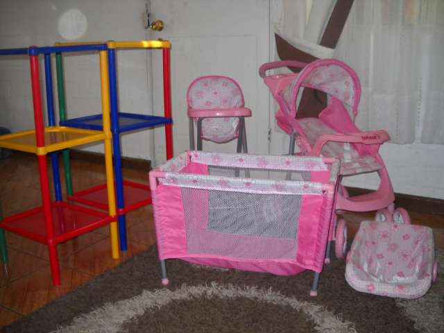 set de cuna coche y silla para muñecas