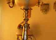 Usado, Hermosa lampara antigua de bronce base circular segunda mano  Chile