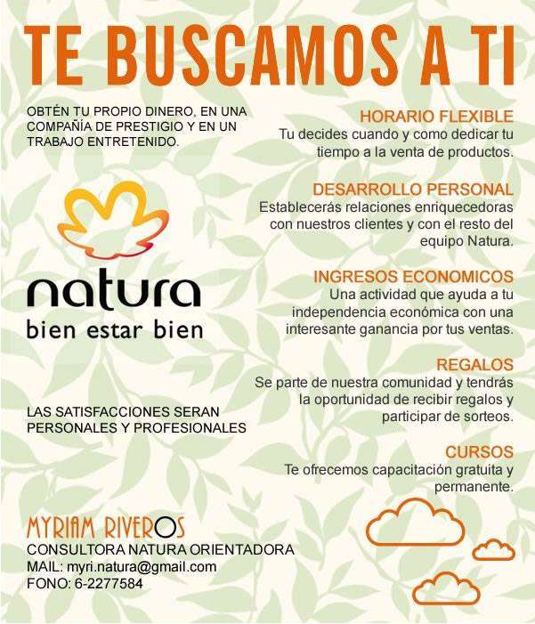Se consultor o consultora natura en Santiago - Otros comercios | 505734