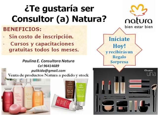 Te gustaría ser consultor (a) natura?? en Santiago - Otros Servicios |  510559