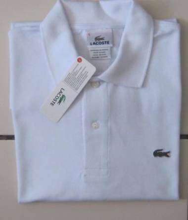 polera lacoste blanca