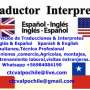 Traductor Interprete Ingles Técnico Vasta Experiencia