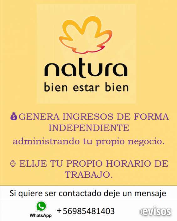 Quiero ser consultora natura en Rancagua - Ofertas de Trabajo | 655194