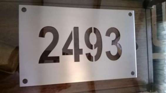 Placas de acero inoxidable con números y letras caladas para condominios,  ed en Santiago - Otros Servicios | 677651