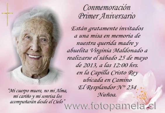 Tarjetas Virtuales De Condolencias, Agradecimientos, Misa De Honras En ...