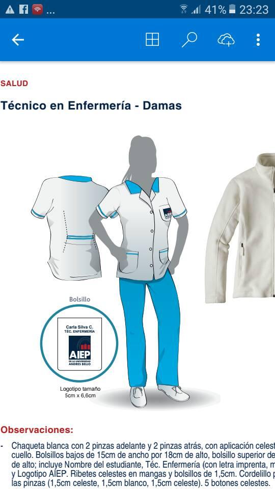 Uniformes de tens aiep en Santiago - Ropa y calzado | 735668